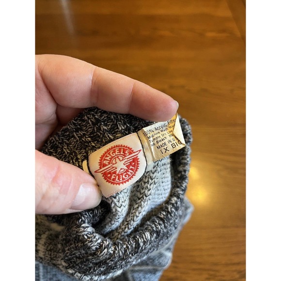 Angels Flight Men's Vintage Acrylic Stripe Sleeve Pullover Sweater Sz 1X Big XL - Picture 10 of 11